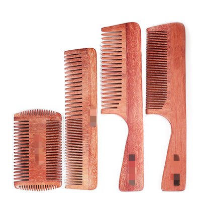 Peine de Dientes Gruesos en Madera de Sándalo Rojo - Image 9