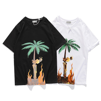 Playera Casual con Estampado de Llamas - Image 6