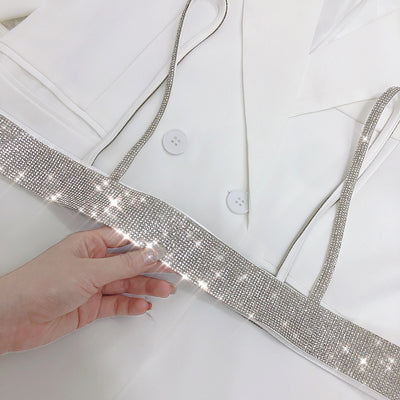 Blazer Doble Botonadura Blanco para Mujer - Traje Ejecutivo - Image 14
