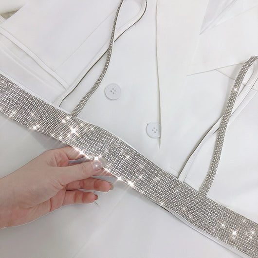 Blazer Doble Botonadura Blanco para Mujer - Traje Ejecutivo - Image 14
