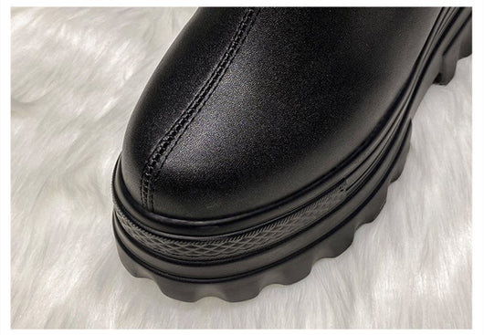 Botas Cortas con Cuña Interna de 4CM - Tacón Elevado y Base Plana - Image 11
