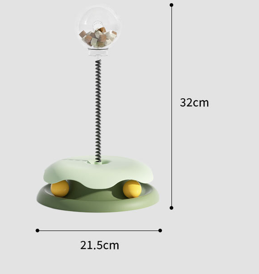 Juguete Interactivo 2 en 1 con Dispensador de Alimento y Pelota Giratoria para Gatos - Image 6