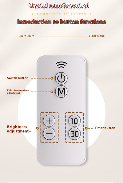 White rechargeable LED table lamp with a digital clock display and a light gray carrying handle. - Image 12