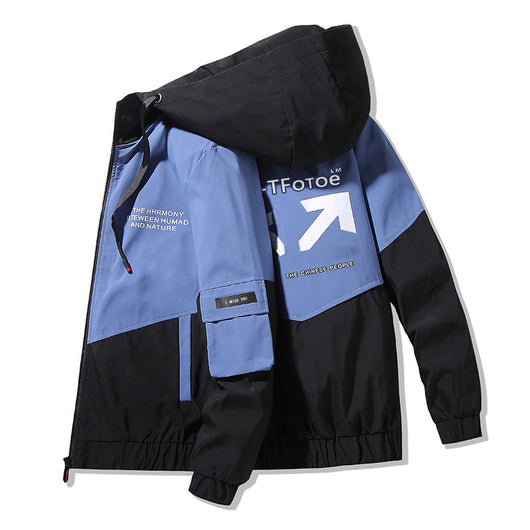 Chaqueta Estampada Suelta con Capucha para Hombre - Image 18