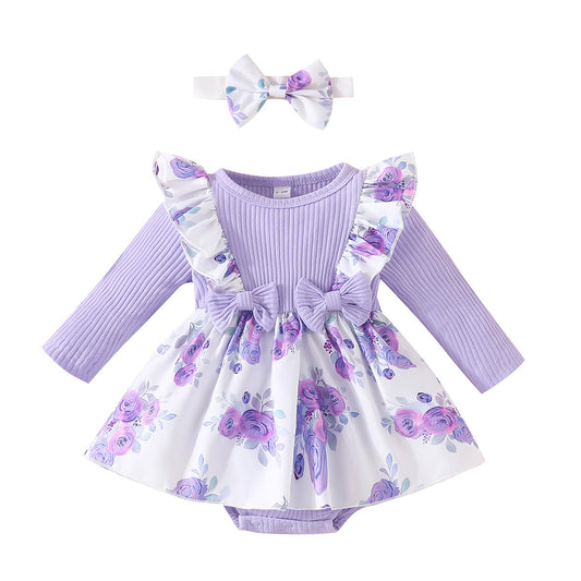 Vestido de Bebé Triangular Estampado Floral - Image 2