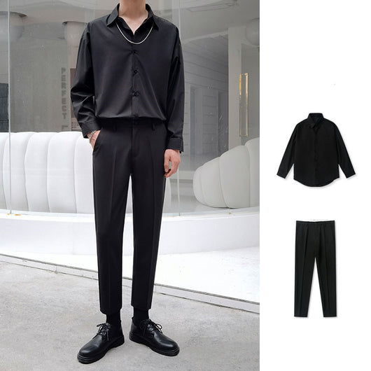 Pantalón Blanco Elegante de Corte Recto con Diseño de Nueve Puntos - Image 10