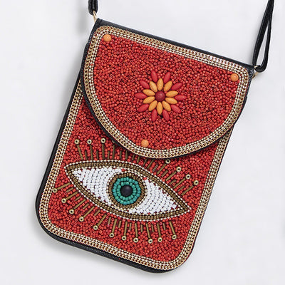 Bolsa Bohemia para Celular con Cuentas y Concha Marina - Image 94