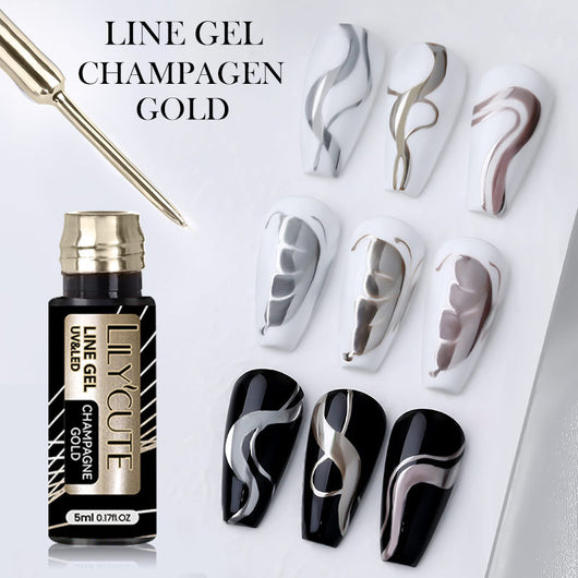 Esmalte Gel Metálico con Adhesivo Cable para Uñas Artísticas - Acabado Plateado Fotocurable - Image 13