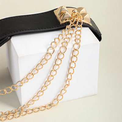 Cinturón Elástico Ancho con Remaches Punk Gold para Mujer - Image 10