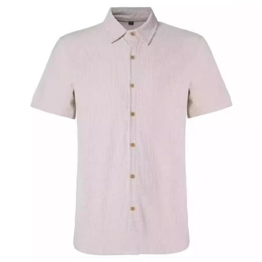 Camisa Casual Suelta a Cuadros de Manga Corta para Hombre - Image 2