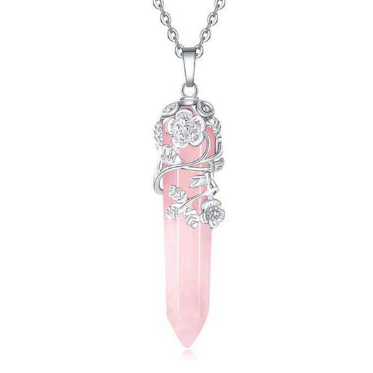Flor de Rosa en Cristal Natural Hexagonal - Image 6