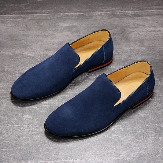Zapatos de Ante para Hombre Punta Aguda Estilo Británico Versátil