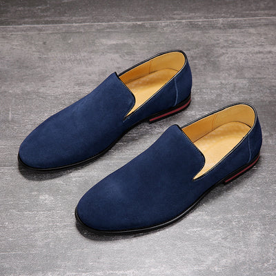 Zapatos de Ante para Hombre Punta Aguda Estilo Británico Versátil