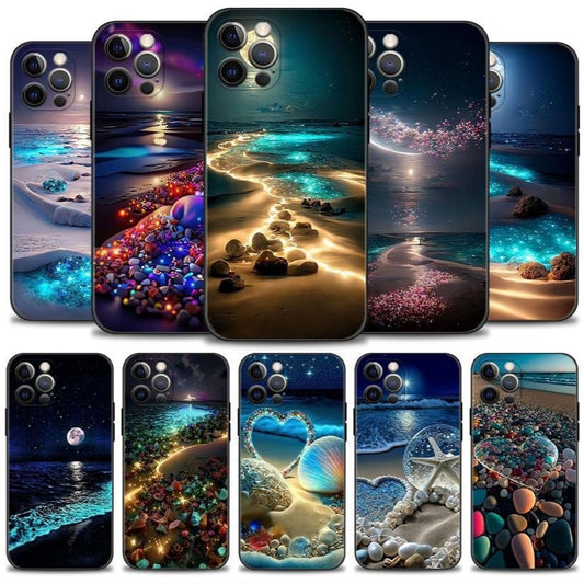 Funda Protectora para Celular Diseño Playa Resistente a Caídas