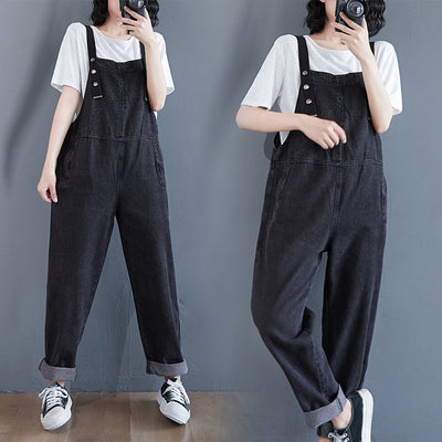 Pantalón Overol Denim Suelto con Bolsillos Grandes - Estilo Casual - Image 12