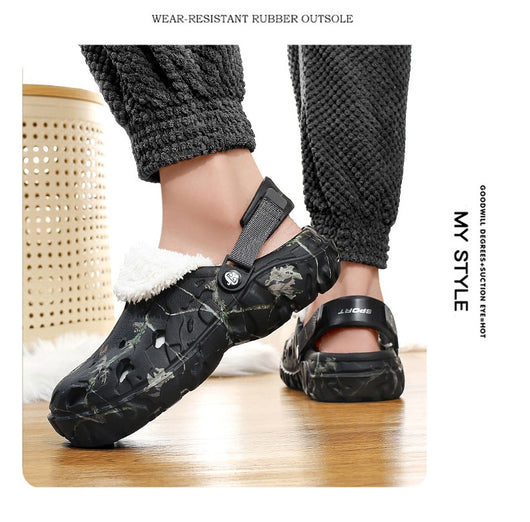 Pantuflas de Algodón con Suela Gruesa y Forro Polar - Zapatos Cálidos Cerrados - Image 12