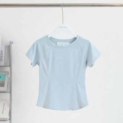 Playera Deportiva Yoga Mesh Nude Feel Manga Corta - Image 13