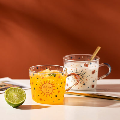 Vaso de Vidrio Gran Capacidad con Escala de Medición Diseño Cielo Estrellado - Image 12