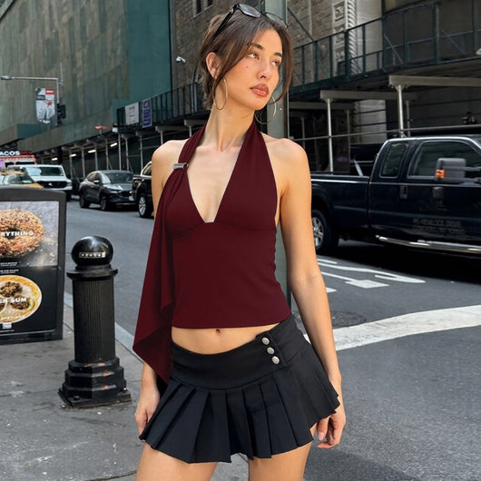 Camiseta Halter Calada Elegante para Mujer - Image 10