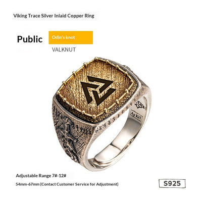 Anillo de Plata Viking con Diseño de Dragón y Espada - Estilo Nórdico para Hombre - Image 8