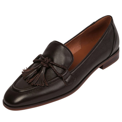 Zapatos de Cuero Retro con Flecos y Tacón Bajo para Mujer - Image 5