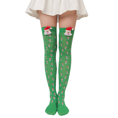 Calcetines Navideños con Muñeca de Peluche y Moño - Image 2