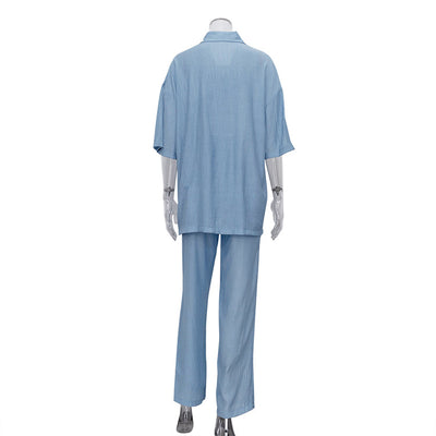 Conjunto Elegante de Pantalón y Blusa Suelta para Mujer - Image 20