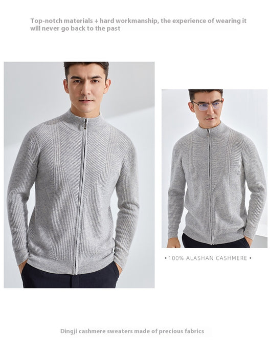 Cardigan de Cashmere Puro Grueso con Cierre - Elegancia Casual - Image 22