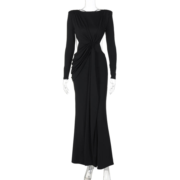 Vestido Largo de Manga Larga Efecto Reductor - Image 6