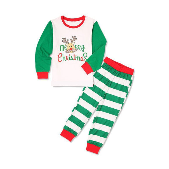 Pijama Navideño a Juego para Padres e Hijos con Rayas