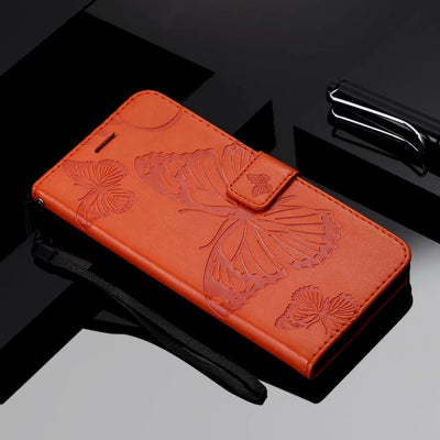 Funda de Cuero para Teléfono con Mariposa Prensada - Image 13