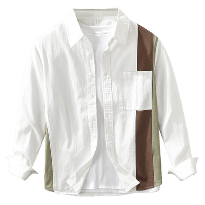 Camisa Casual de Algodón con Costuras Artísticas Hombre Manga Larga - Image 5