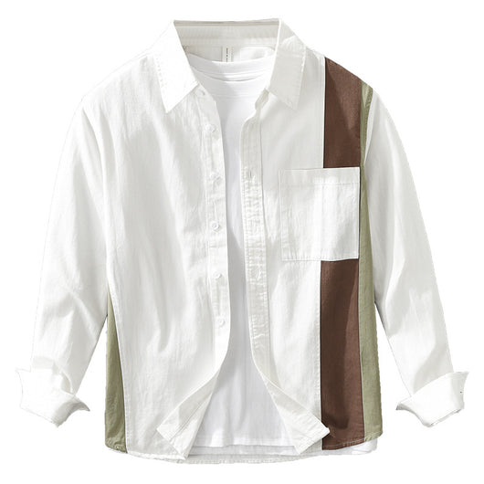 Camisa Casual de Algodón con Costuras Artísticas Hombre Manga Larga - Image 5