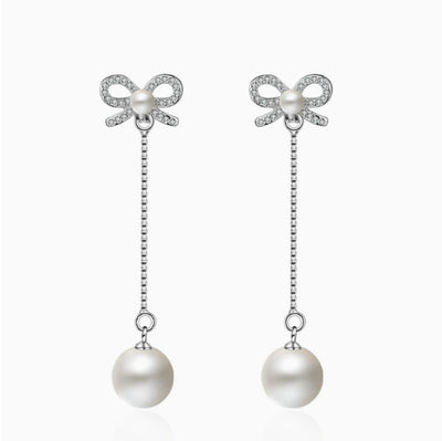 Aretes de Plata Colgantes con Perla - Hipoalergénicos Dos Estilos - Image 8