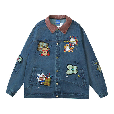 Chaqueta Denim Vintage con Bordado de Pareja - Image 13