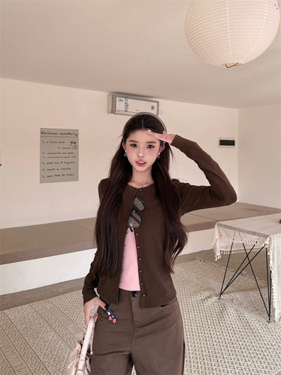 Blusa Retro Coreana Falsa Dos Piezas para Mujer - Estilo Otoño Versátil - Image 13