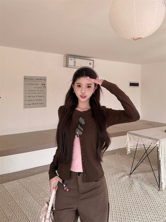 Blusa Retro Coreana Falsa Dos Piezas para Mujer - Estilo Otoño Versátil - Image 13