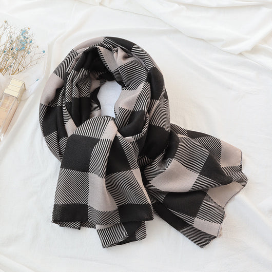 Bufanda Otoño Invierno Algodón Lino - Estilo Moderno y Versátil - Image 7