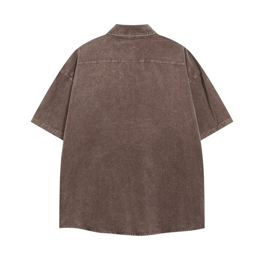 Camisa Casual Bordada con Bolsillo de Letra para Hombre - Image 17