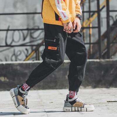 Pantalones Harlem Sueltos Estilo Hong Kong con Correas en los Pies