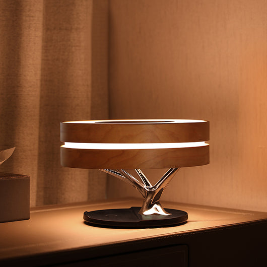 Lámpara Inteligente Bluetooth con Cargador Inalámbrico y Luz LED Circular - Image 12