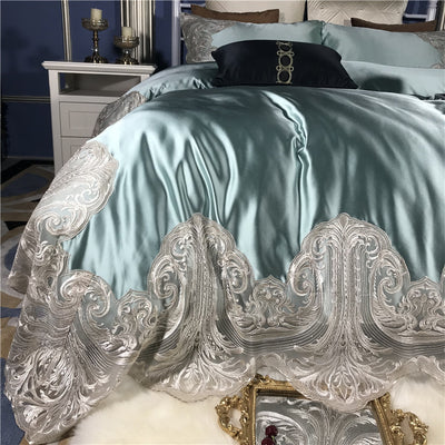 Juego de Cama 4 Piezas Algodón Premium con Encaje y Toque Sedoso - Image 15