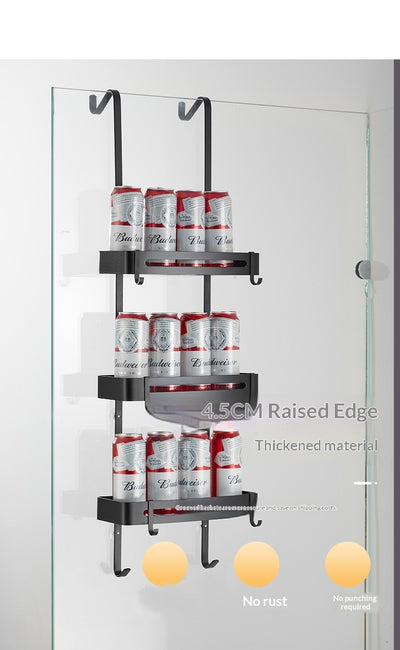 Repisa de Aluminio sin Perforación para Baño - Organizador de Almacenamiento Colgante - Image 20