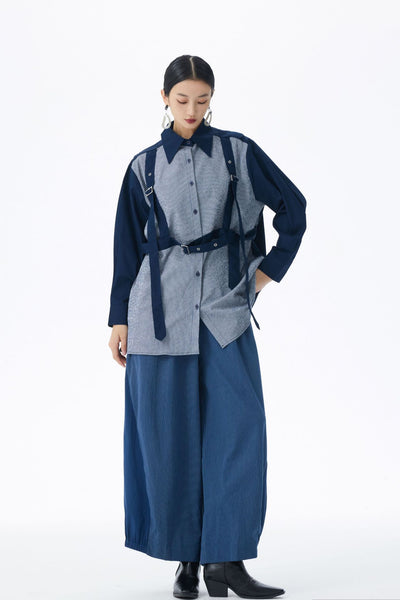Blusa Sofisticada con Tirantes y Contraste de Colores para Mujer - Image 13