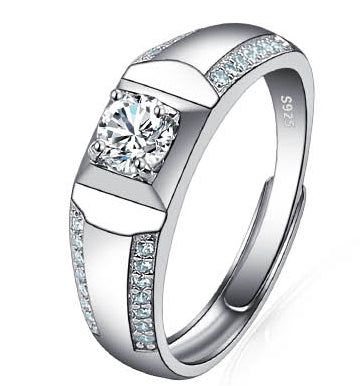 Anillo de Diamante Moissanita Platino D Color 1 Quilate Ajustable - Image 18