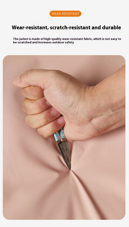 Lavender windproof sports jacket with a hood, full zipper, and fleece lining, shown on a hanger. - Image 34