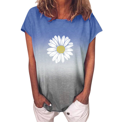 Playera Estampado Degradado Arcoíris Manga Corta - Image 5