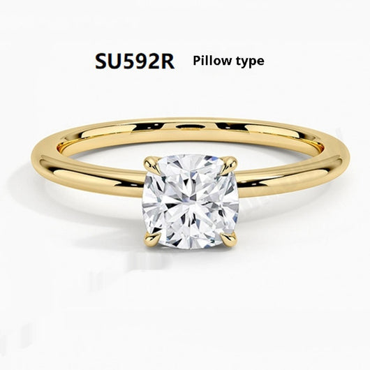 Anillo Chapado en Oro 18K con Diamante de Cultivo para Mujer - Image 3