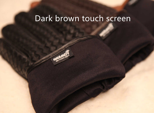 Guantes Tejidos de Cuero para Hombre - Otoño e Invierno - Image 8