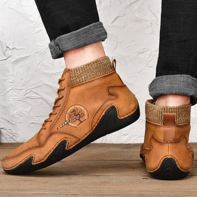 Botas de Cuero Estilo Británico Corte Medio para Hombre - Image 17